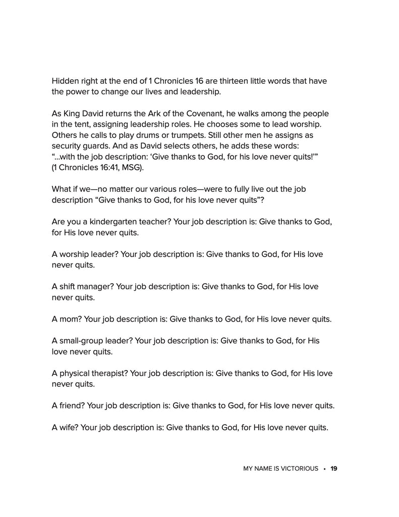 My Name Is Victorious Study Guide