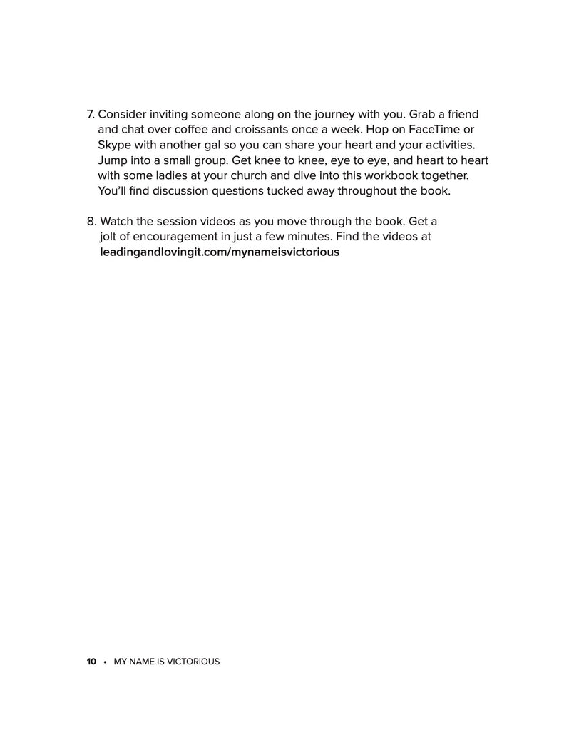 My Name Is Victorious Study Guide