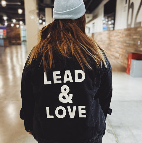 Lead & Love Oversized Denim Jacket - Black